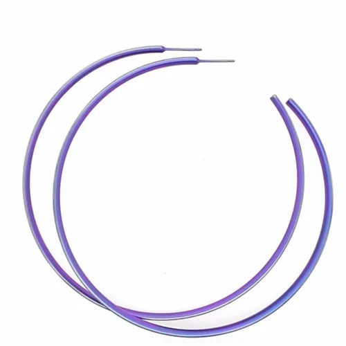 Extra Large Subtle Purple Colour Hoop Earrings